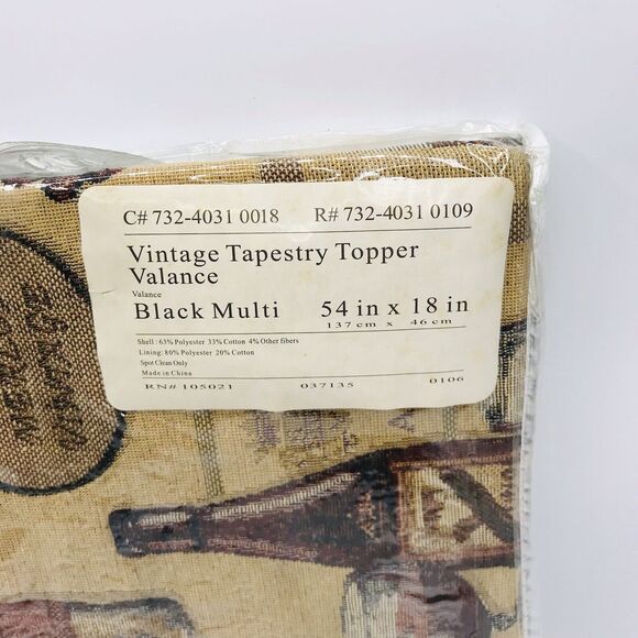 Lot of 4 JC Penney Home Collection Grape and Wine Tapestry Valance 54" W x 18" H - Picture 3 of 8